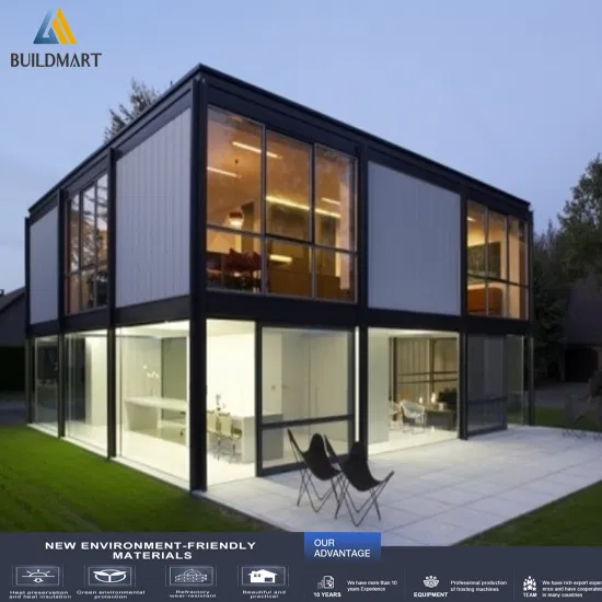 Light Steel House Provided Design and Building Materials Integrated Service Whole House for Sale